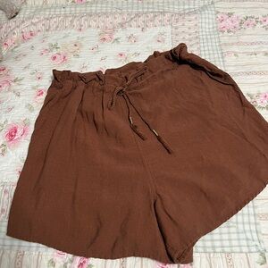a.n.a High Waist Brown Women's Shorts
